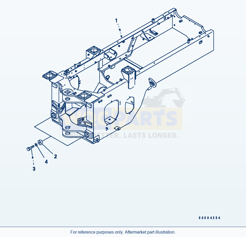 Komatsu WA250PZ-6 Rear Frame(#75001-) Serial 75001-75749 parts diagram