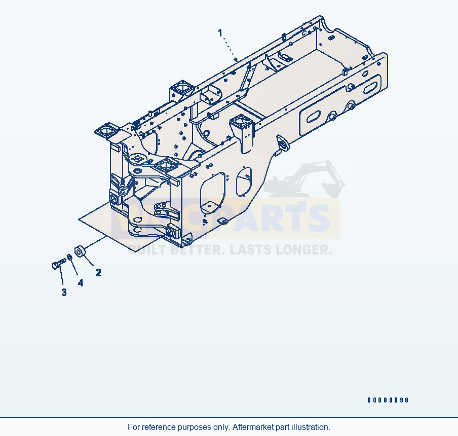 Komatsu WA250PZ-6 Rear Frame (EU Spec.)(#75001-) parts diagram