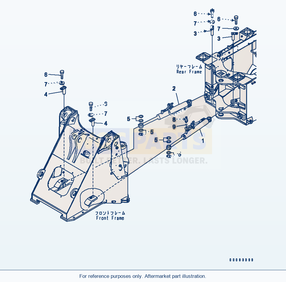 Komatsu WA250PZ-6 Steering Cylinder (EU Spec.)(#75001-) parts diagram