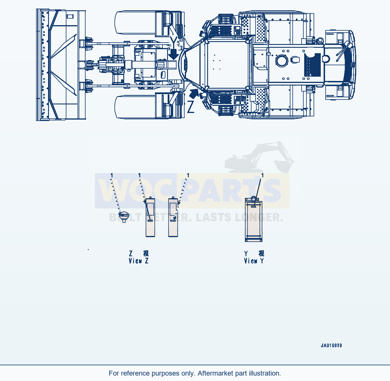 Komatsu WA250PZ-6 Hazard Level Plates (#75750-77370) parts diagram