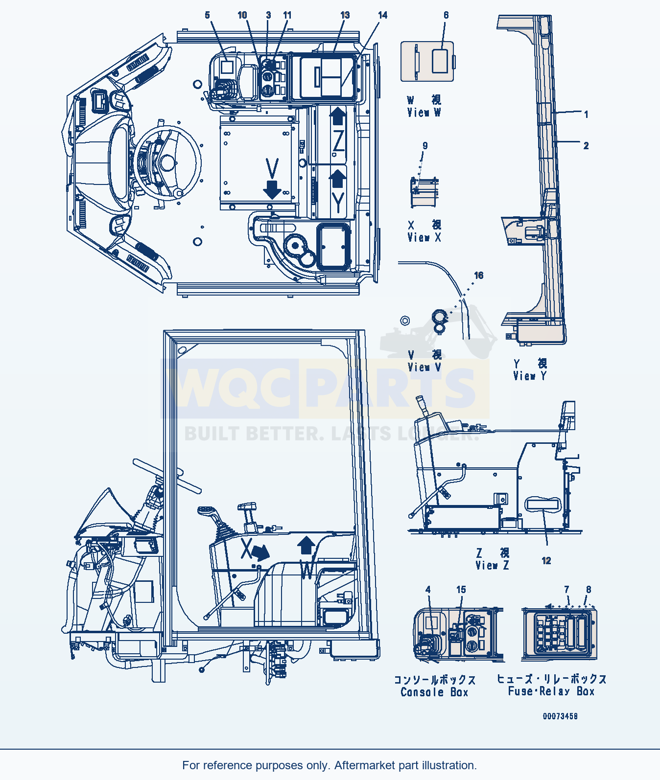 Komatsu WA250PZ-6 Marks And Plates, Interior (#75896-) parts diagram