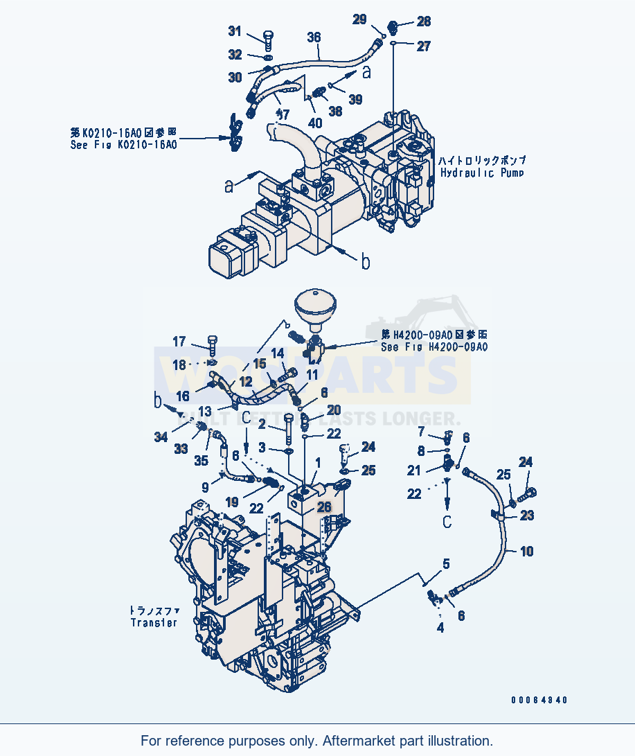Komatsu WA250PZ-6 Inching Control(#75001-) parts diagram