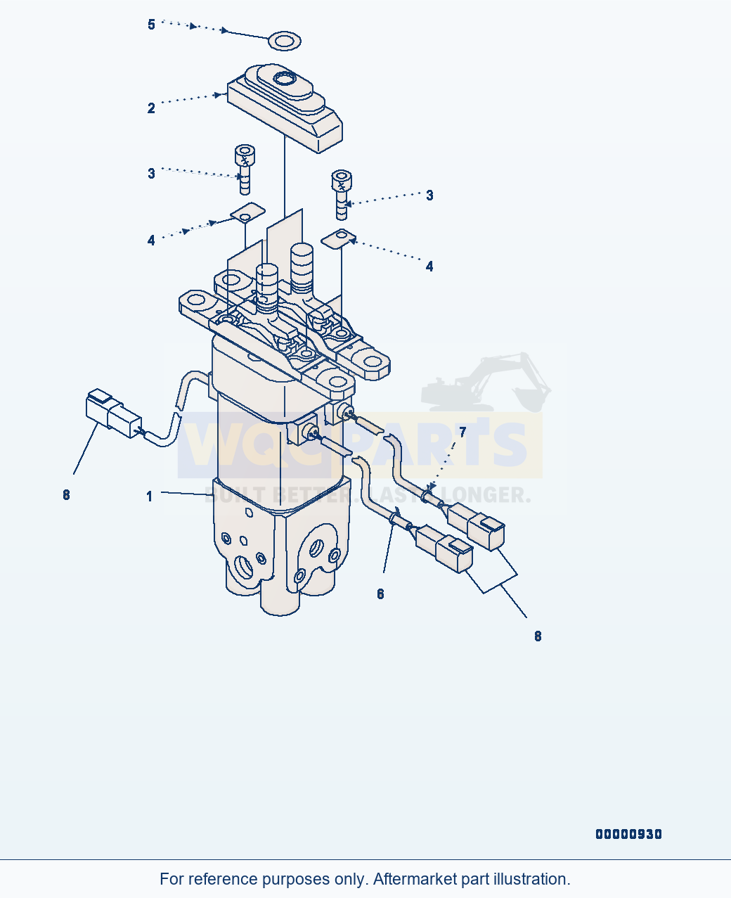 Komatsu WA250PZ-6 Loader Control Unit, Pilot Valve (#75896-) parts diagram