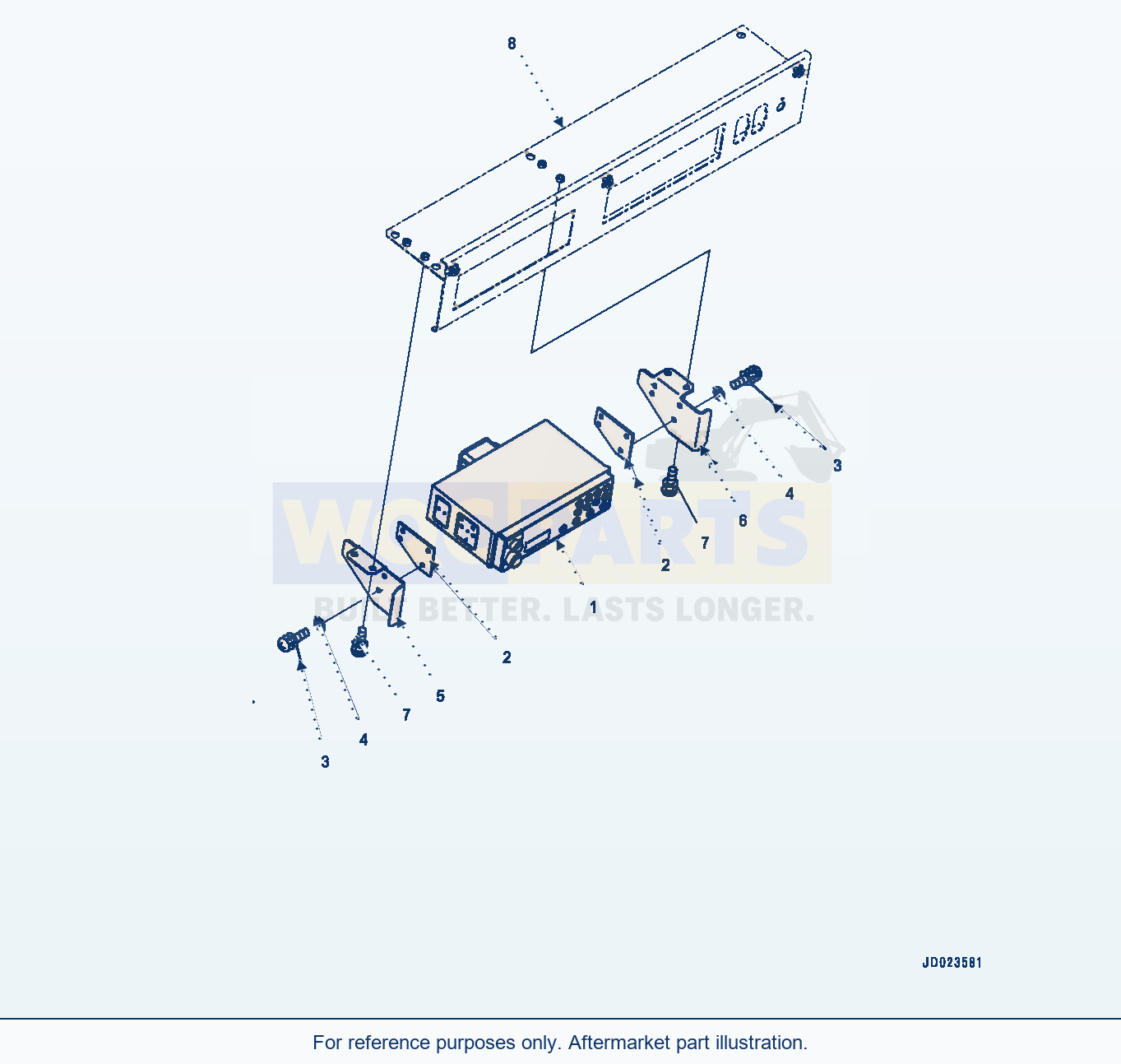 Komatsu WA250PZ-6 Radio, Am-Fm Radio — Radio (#75750-) parts diagram