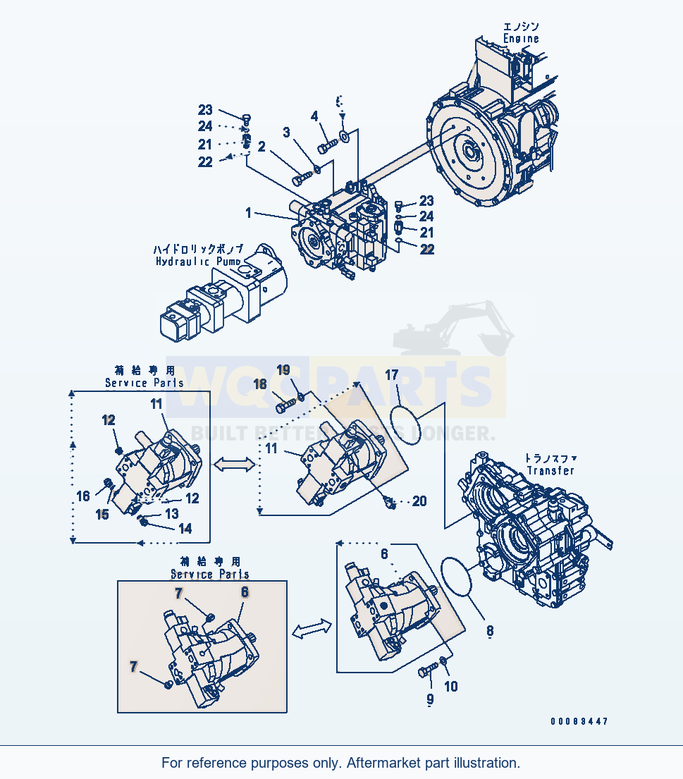 Komatsu WA250PZ-6 Hst Pump(#75001-) Serial 75001-75749 parts diagram