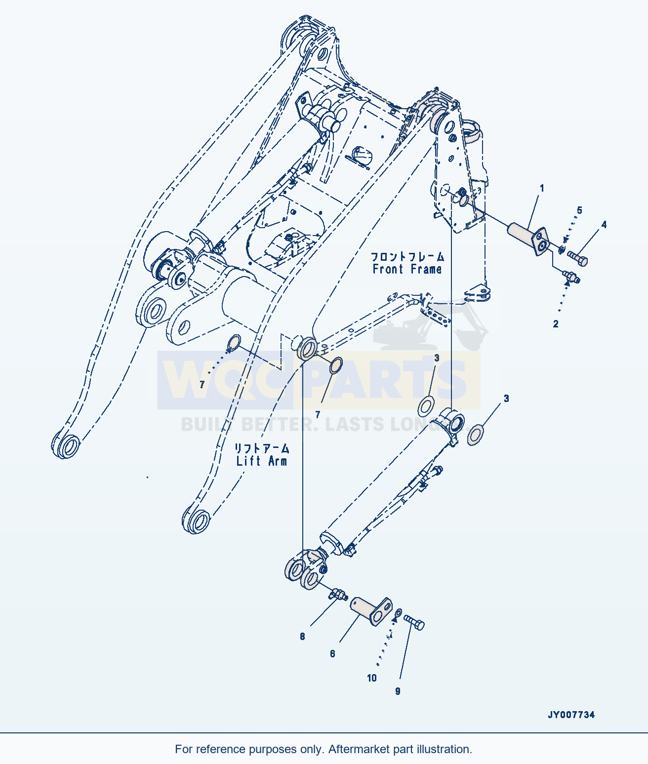 Komatsu WA250PZ-6 Boom Lift Cylinder (Mounting) parts diagram