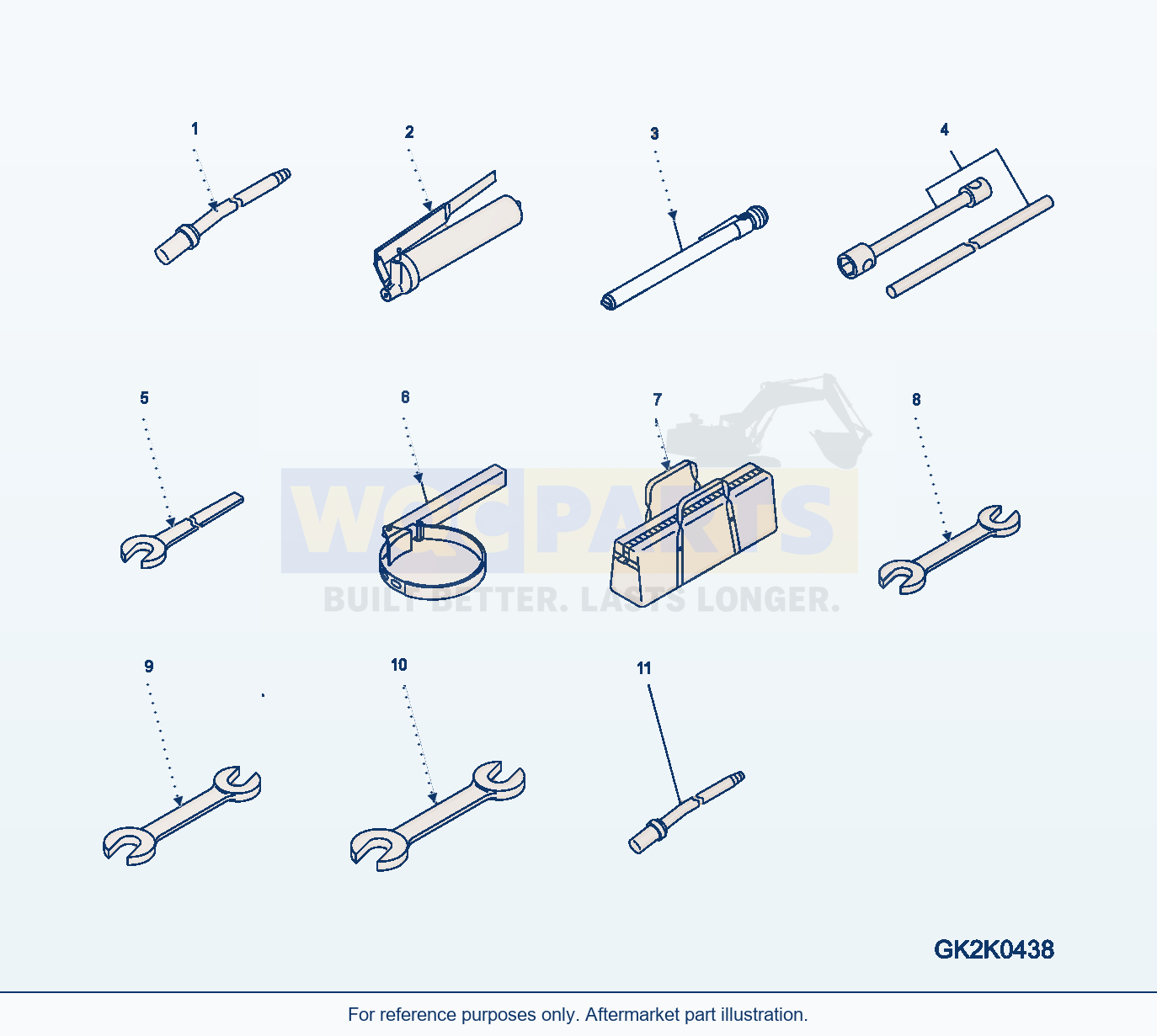 Komatsu WA250PZ-6 Tool Kit (Komatsu) Serial H00051 - UP parts diagram