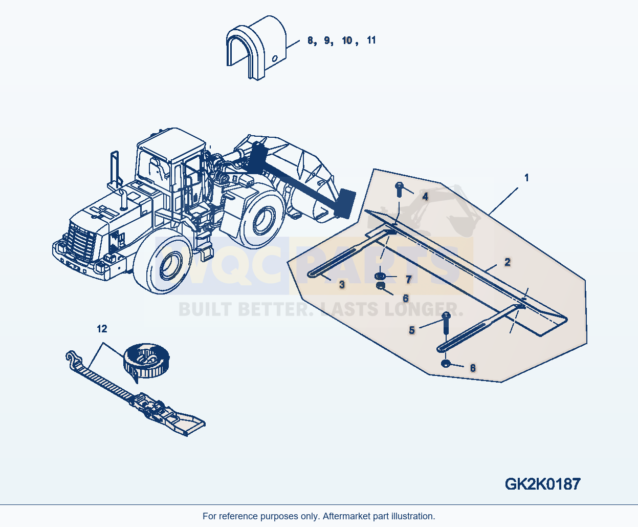 Komatsu WA250PZ-6 Tooth Cover (Parts For Italy) parts diagram