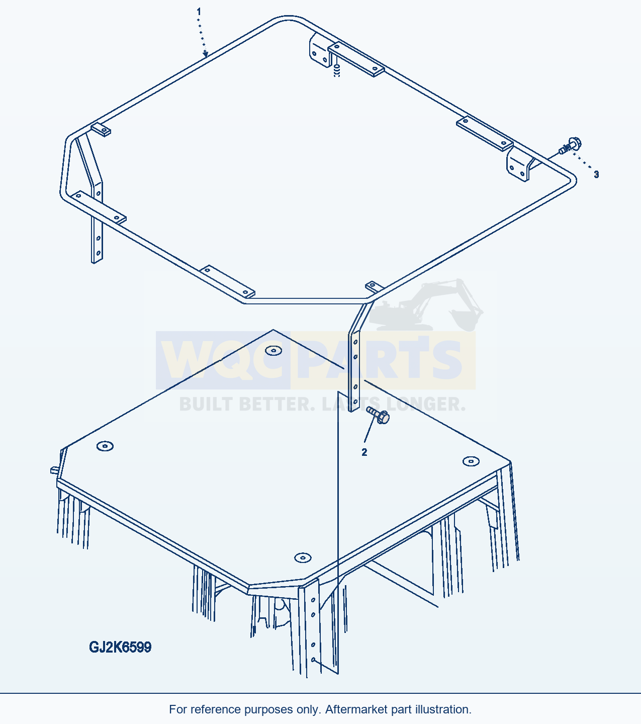 Komatsu WA250PZ-6 Roof Rail Serial 75160 - 75467 parts diagram