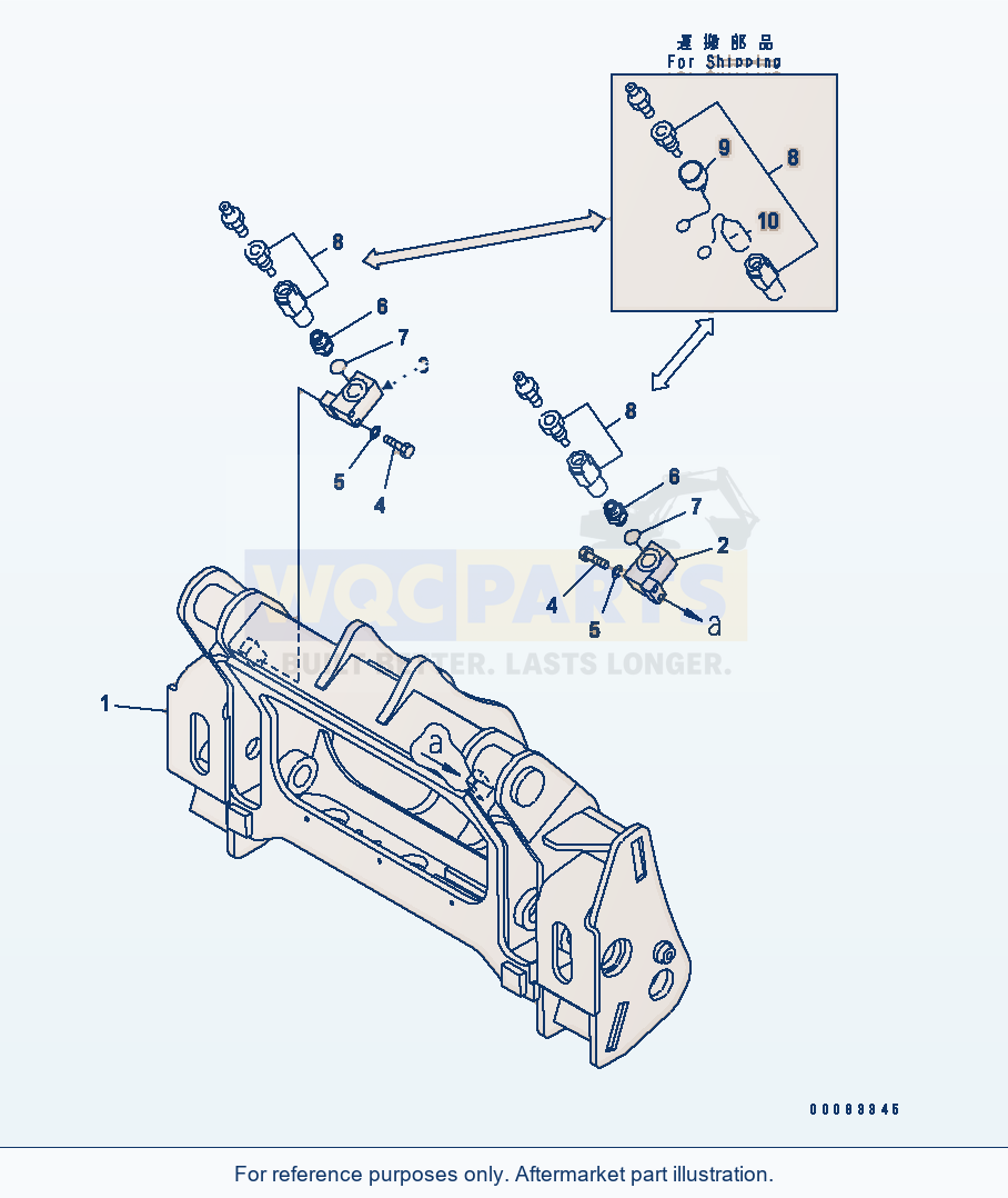 Komatsu WA250PZ-6 Multi Coupler(#75001-) parts diagram