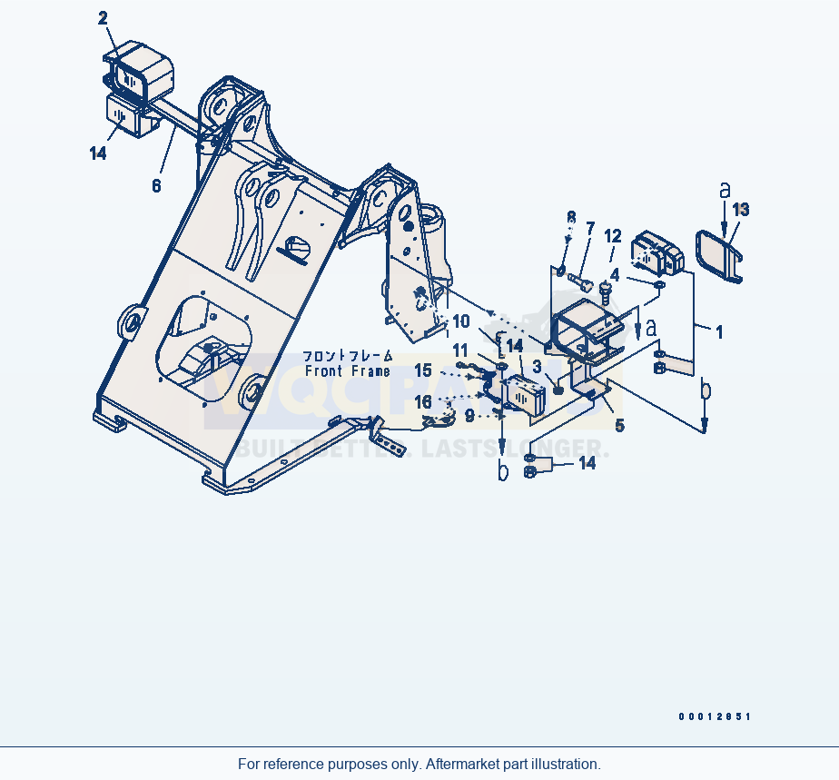 Komatsu WA270-5-SN Front Light (With Fog Lamp) parts diagram