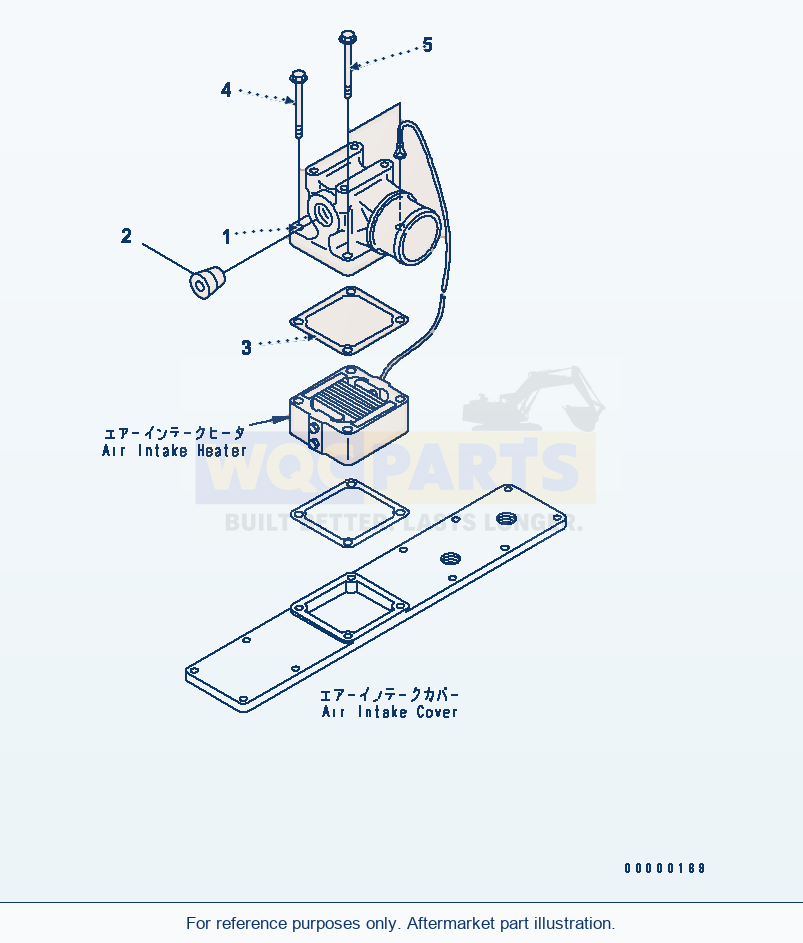 Komatsu WA270-5-SN Air Connector(#26302312-) parts diagram