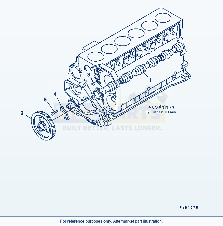 Komatsu WA270-5-SN Camshaft parts diagram
