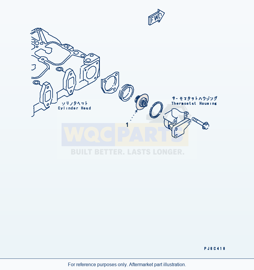 Komatsu WA270-5-SN Thermostat(#26295864-) parts diagram