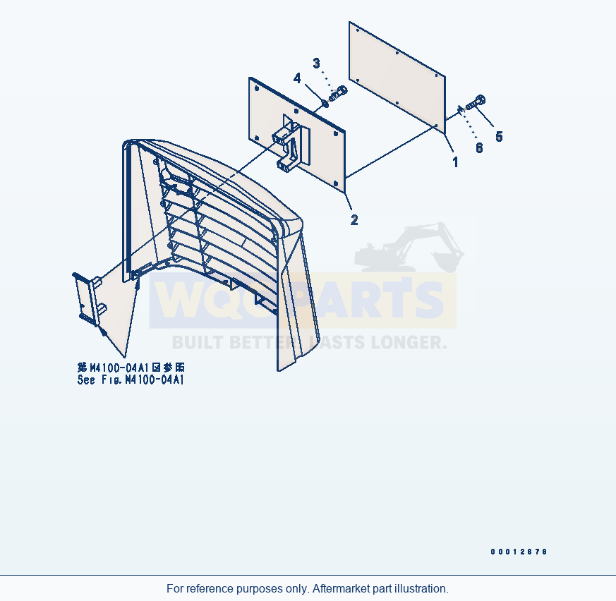 Komatsu WA270-5-SN Hood (Bracket) (Snow Removing Spec.) parts diagram