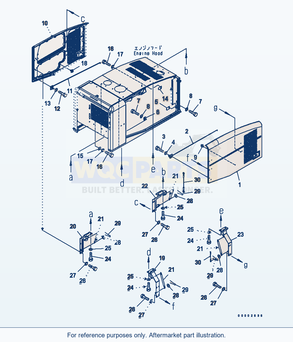 Komatsu WA270-5-SN Hood (Door) parts diagram