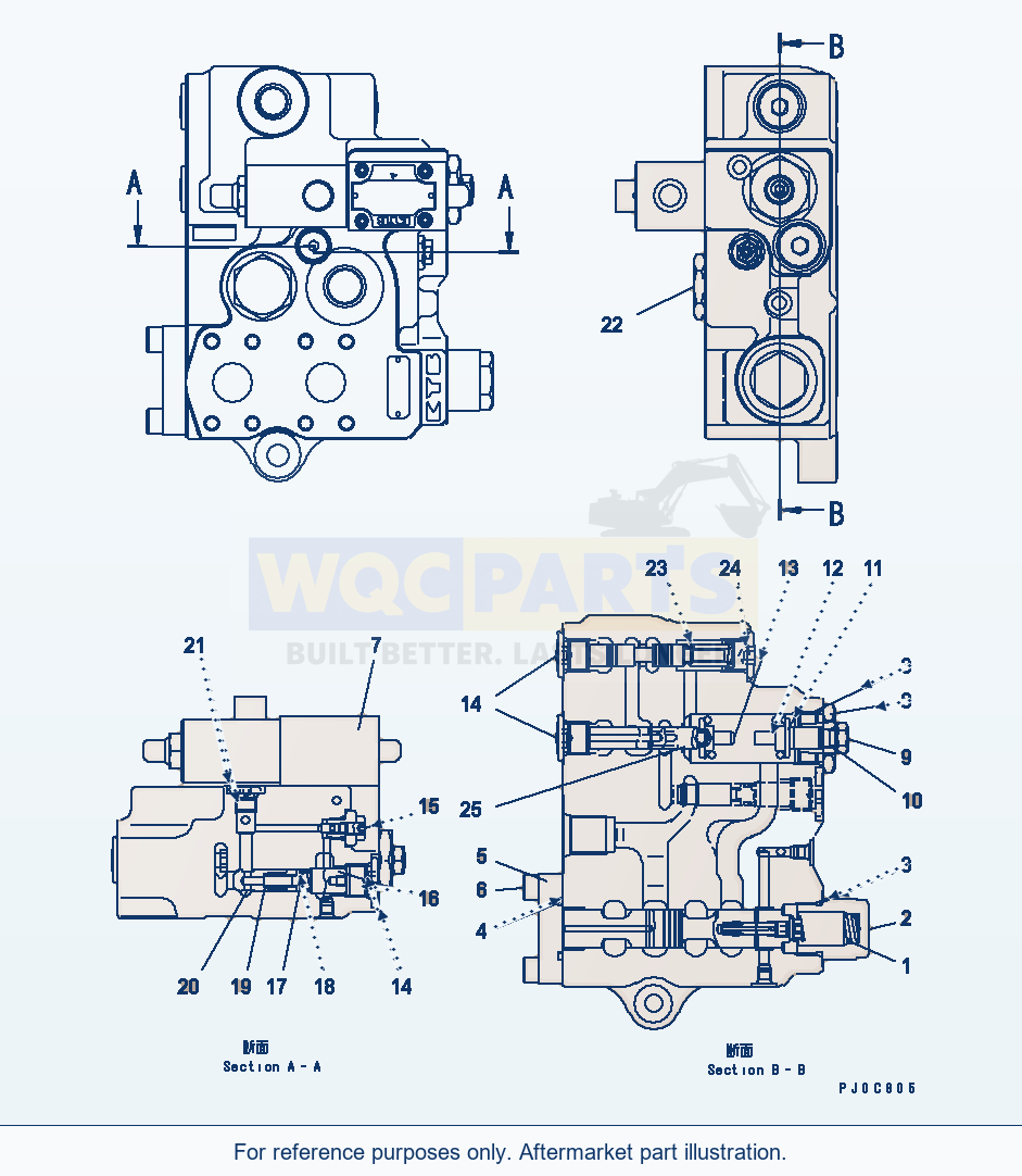 Komatsu WA270-5-SN E.C.S.S Valve parts diagram
