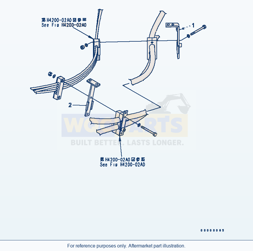 Komatsu WA270-5-SN Hydraulic Piping (Plate) parts diagram