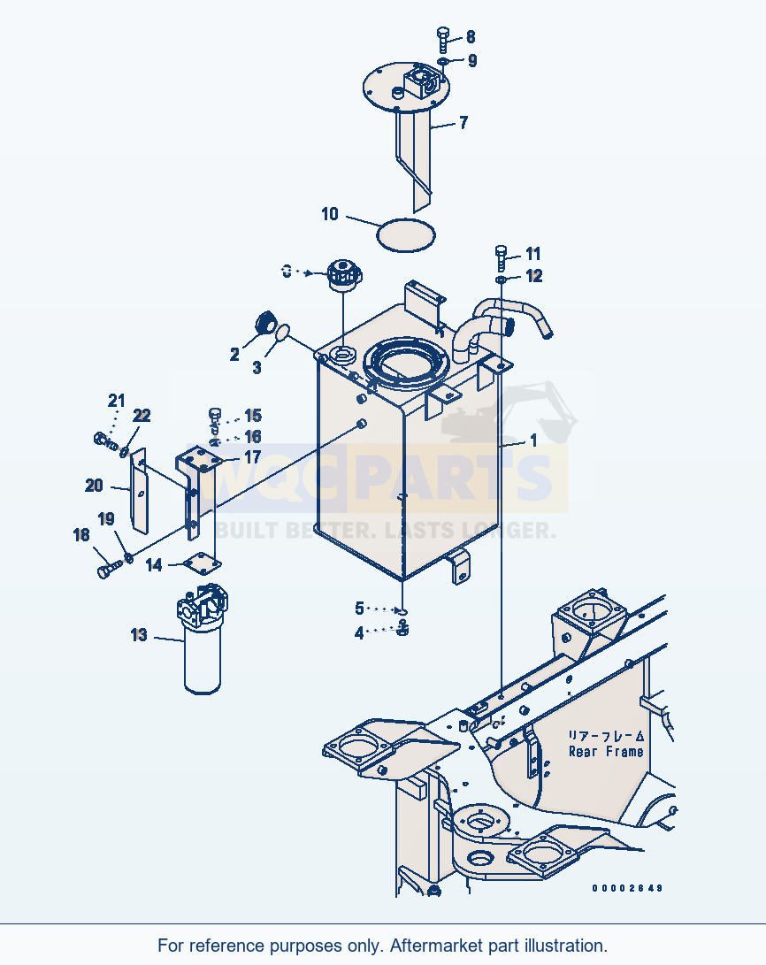 Komatsu WA270-5-SN Hydraulic Tank parts diagram