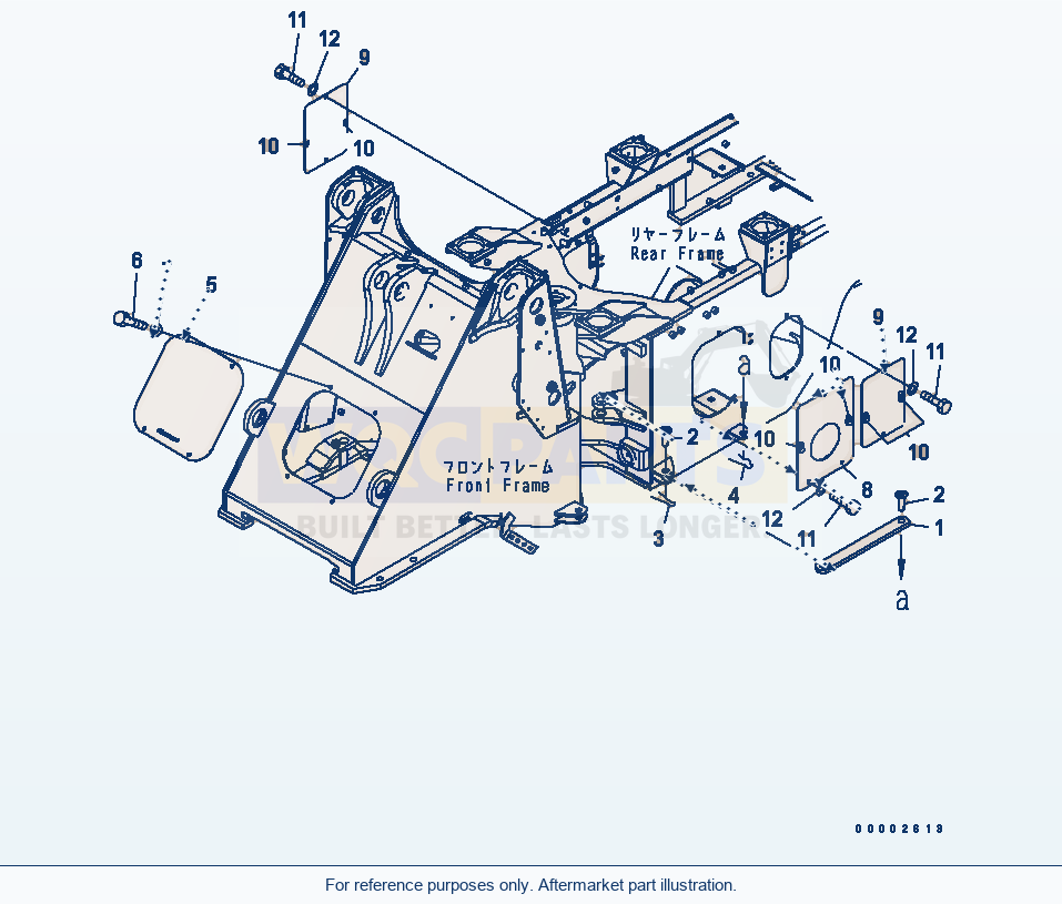 Komatsu WA270-5-SN Bar Lock And Cover parts diagram