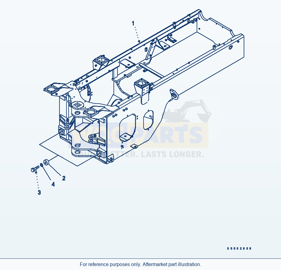 Komatsu WA270-5-SN Rear Frame parts diagram