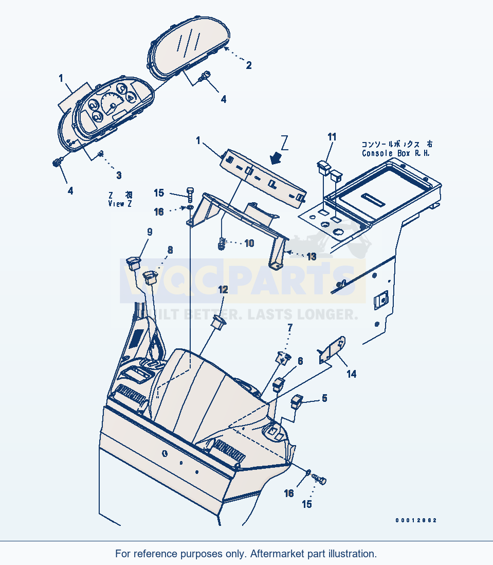 Komatsu WA270-5-SN Floor (Main Monitor) (For E.C.S.S) parts diagram