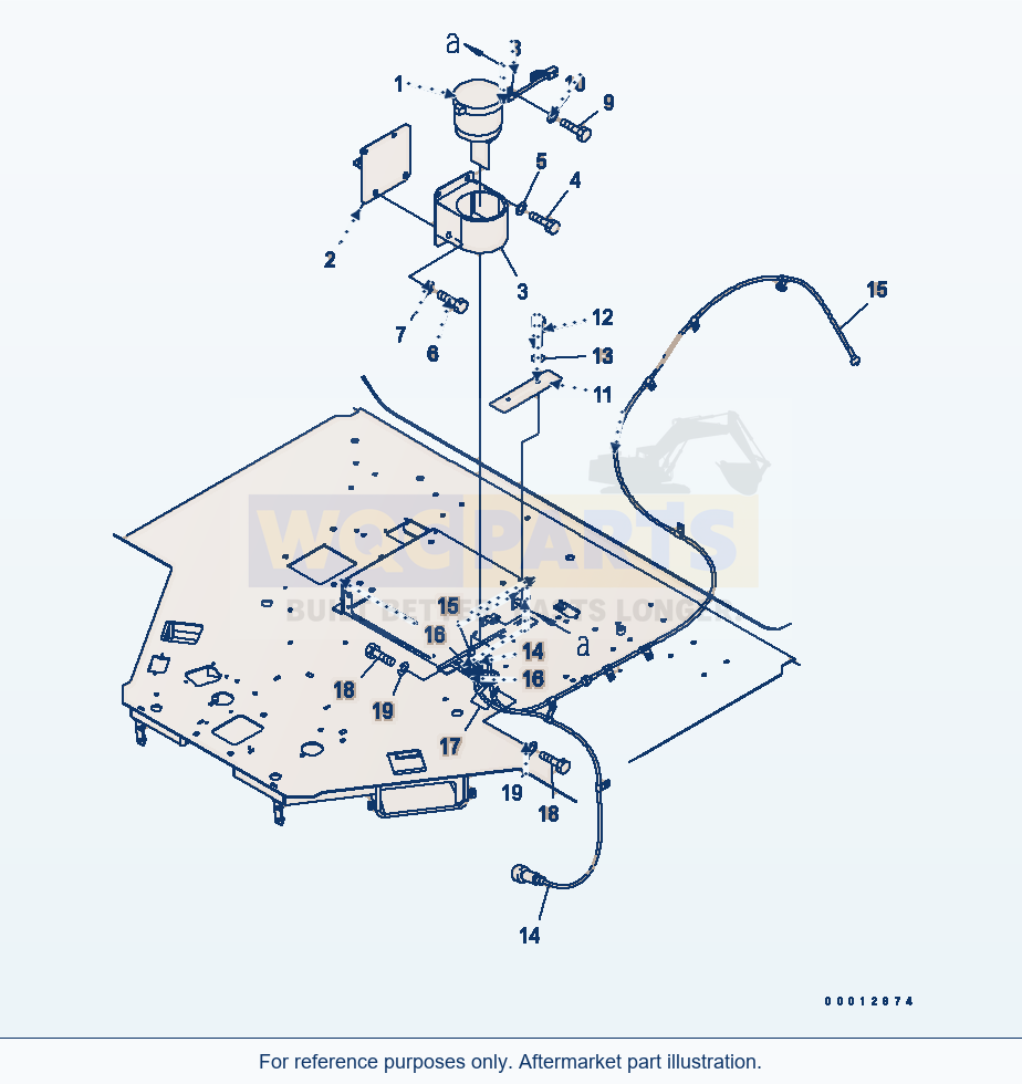 Komatsu WA270-5-SN Tachograph parts diagram