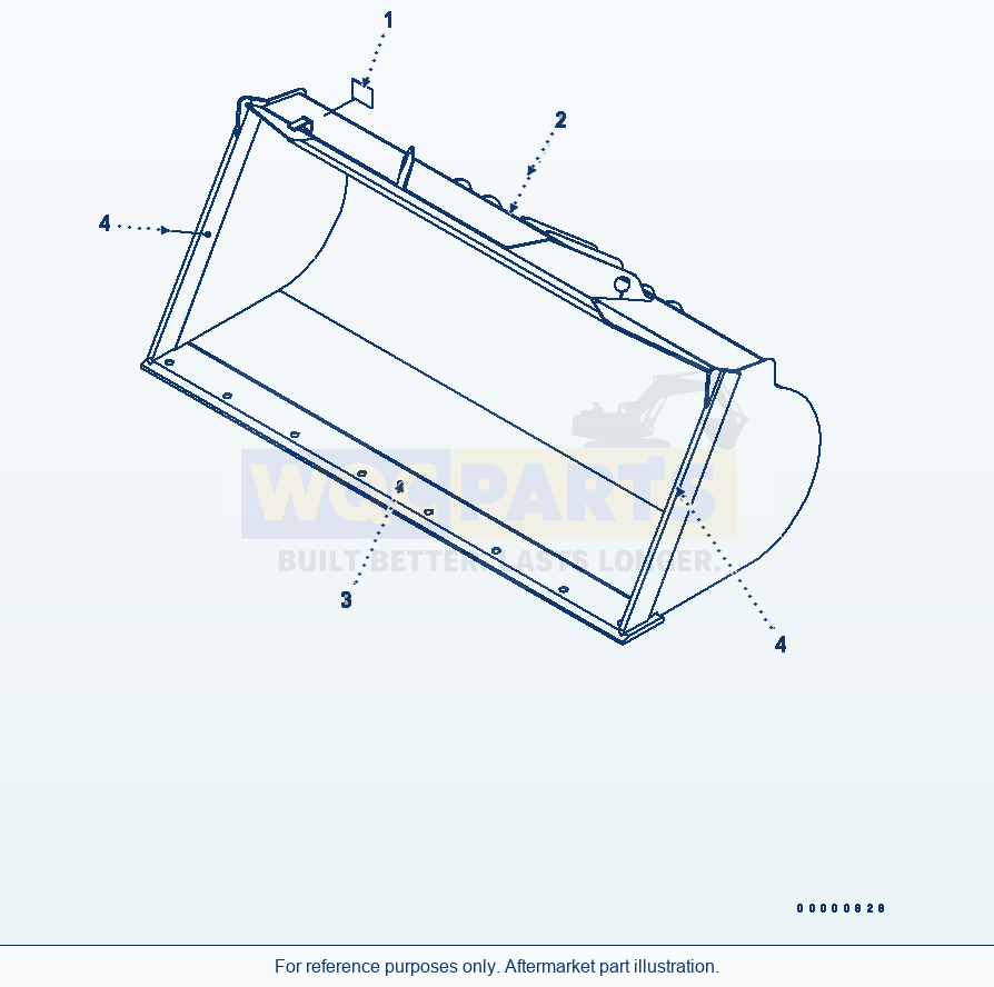 Komatsu WA270-5-SN Bucket 2.1m³ (With B.O.C., 2.3m³) parts diagram