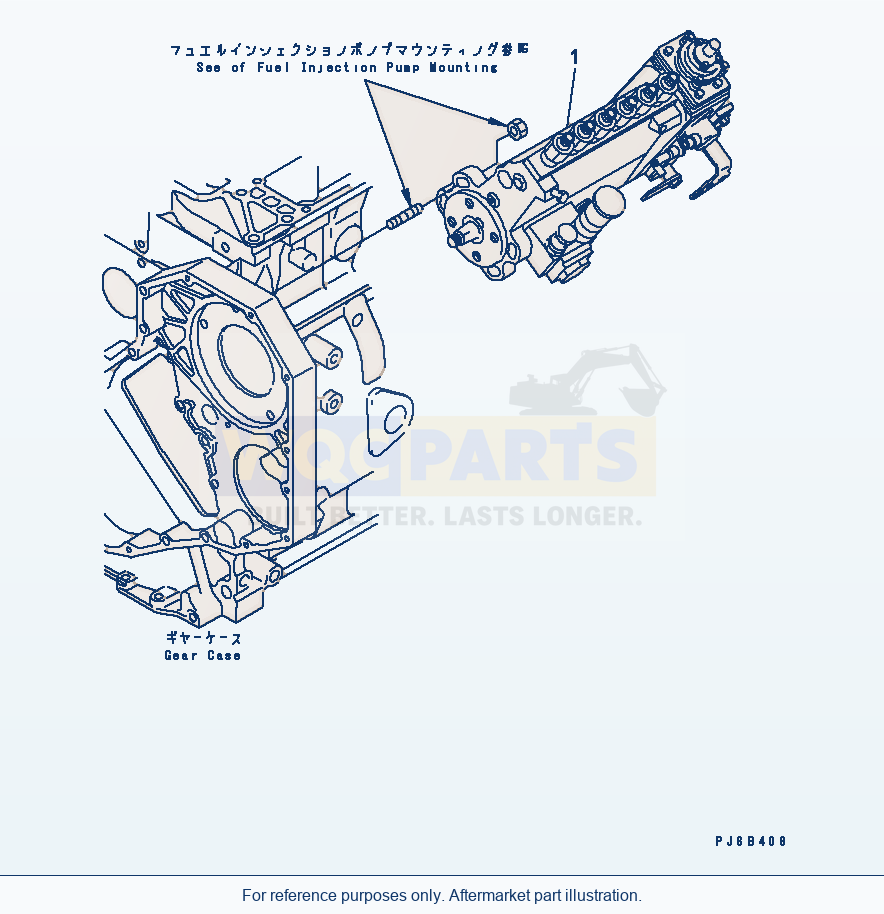 Komatsu WA270-5 Fuel Injection Pump(#26302312-) parts diagram