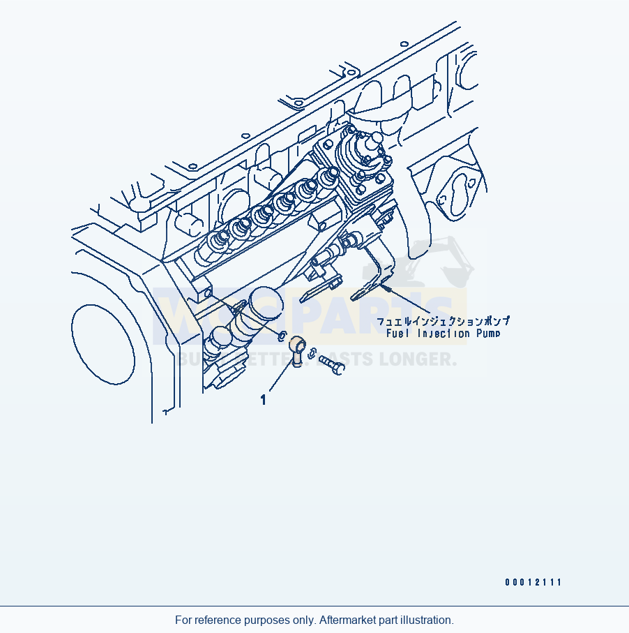Komatsu WA270-5 Fuel Joint parts diagram