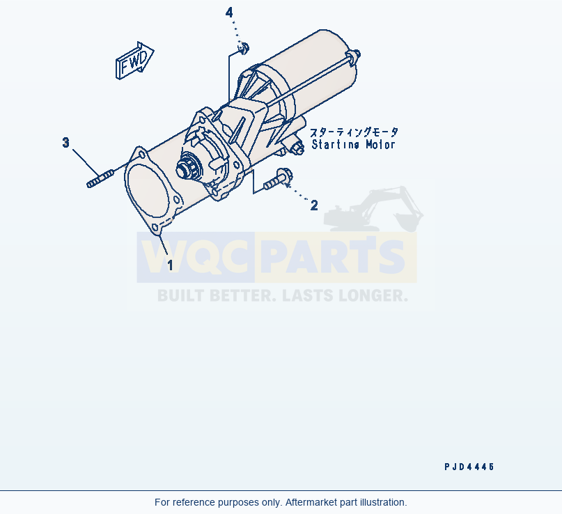 Komatsu WA270-5 Starting Motor Mounting (5.5Kw) parts diagram