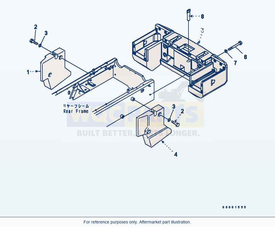 Komatsu WA270-5 Counter Weight (Additional Weight) (High Lift) parts diagram