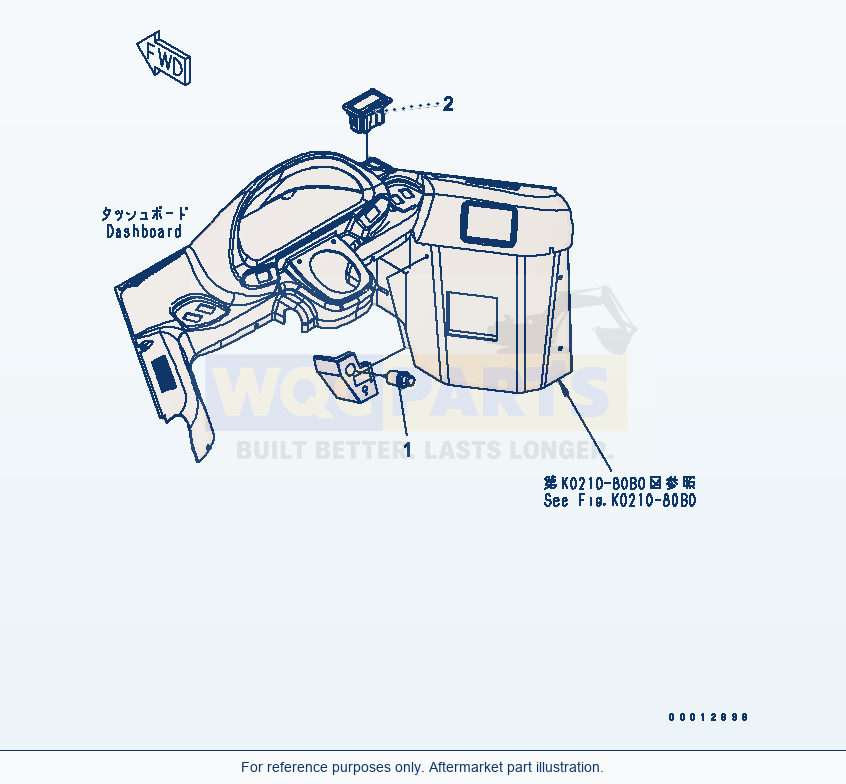Komatsu WA270-5 2-Persons Cab (Cigarette Lighter) parts diagram