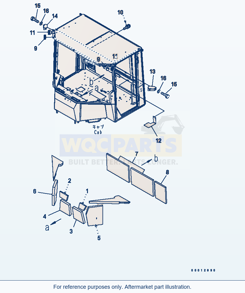 Komatsu WA270-5 2-Persons Cab (Sheet) parts diagram