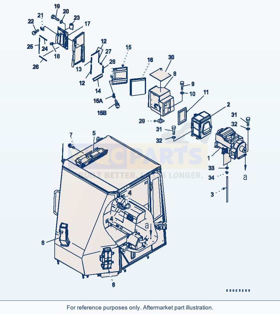 Komatsu WA270-5 Floor (Air Conditioner) parts diagram
