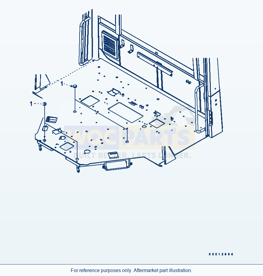 Komatsu WA270-5 Floor (Cap) (For 2-Persons Cab) parts diagram
