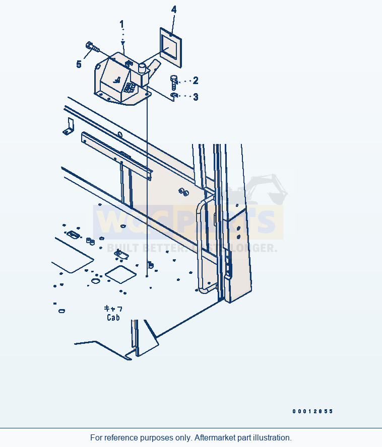 Komatsu WA270-5 Floor (Console Box) (L.H.) (For 2-Persons Cab) parts diagram