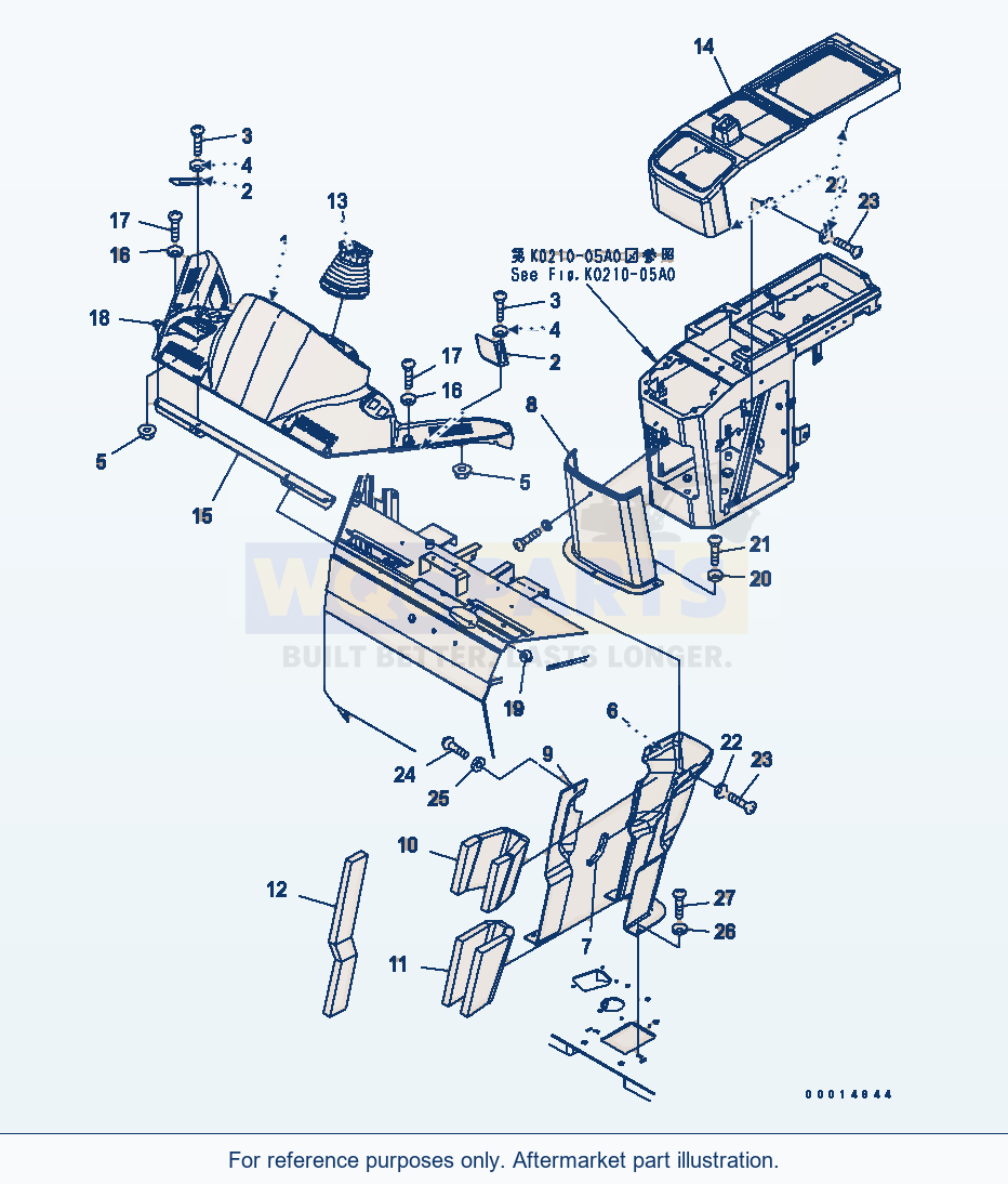 Komatsu WA270-5 Floor (Cover) (For 2-Persons Cab) parts diagram