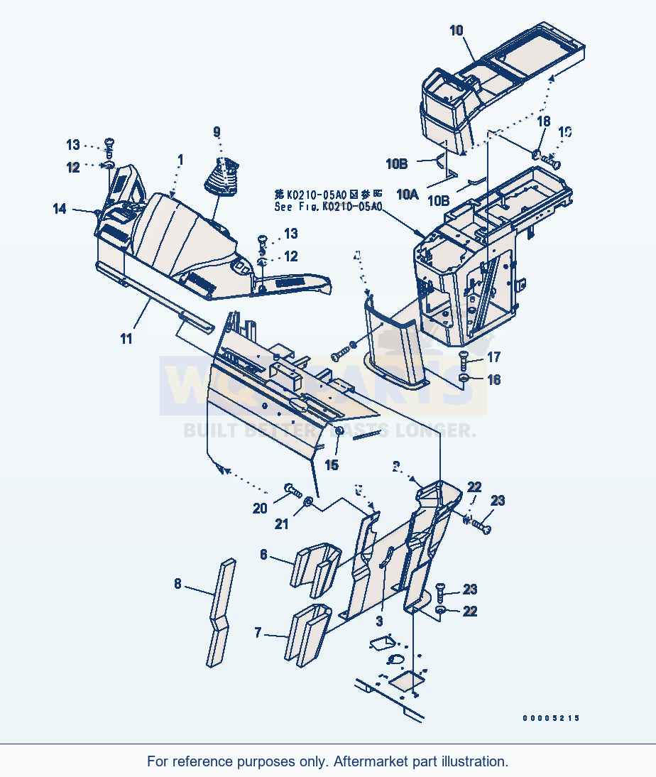 Komatsu WA270-5 Floor (Cover) parts diagram