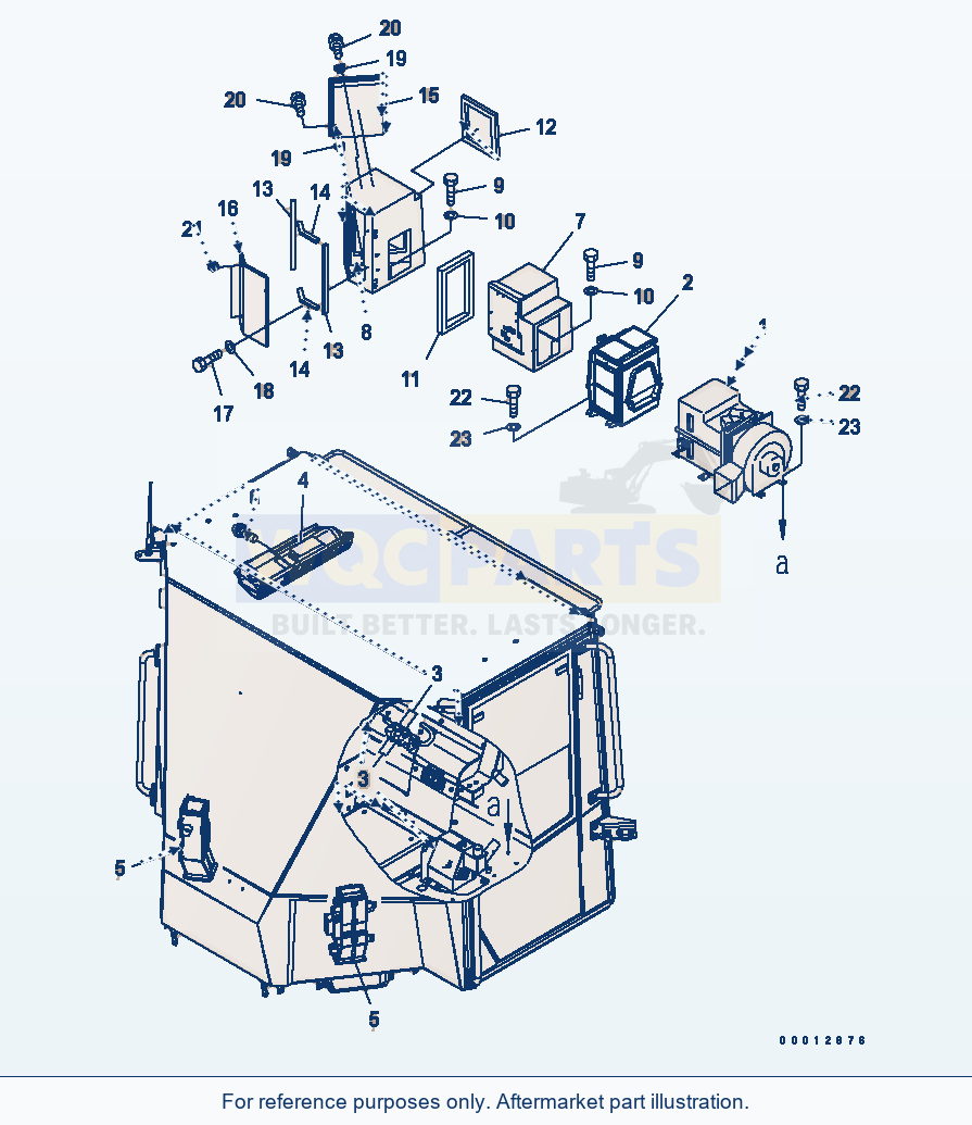 Komatsu WA270-5 Floor (Heater) (For 2-Persons Cab) parts diagram