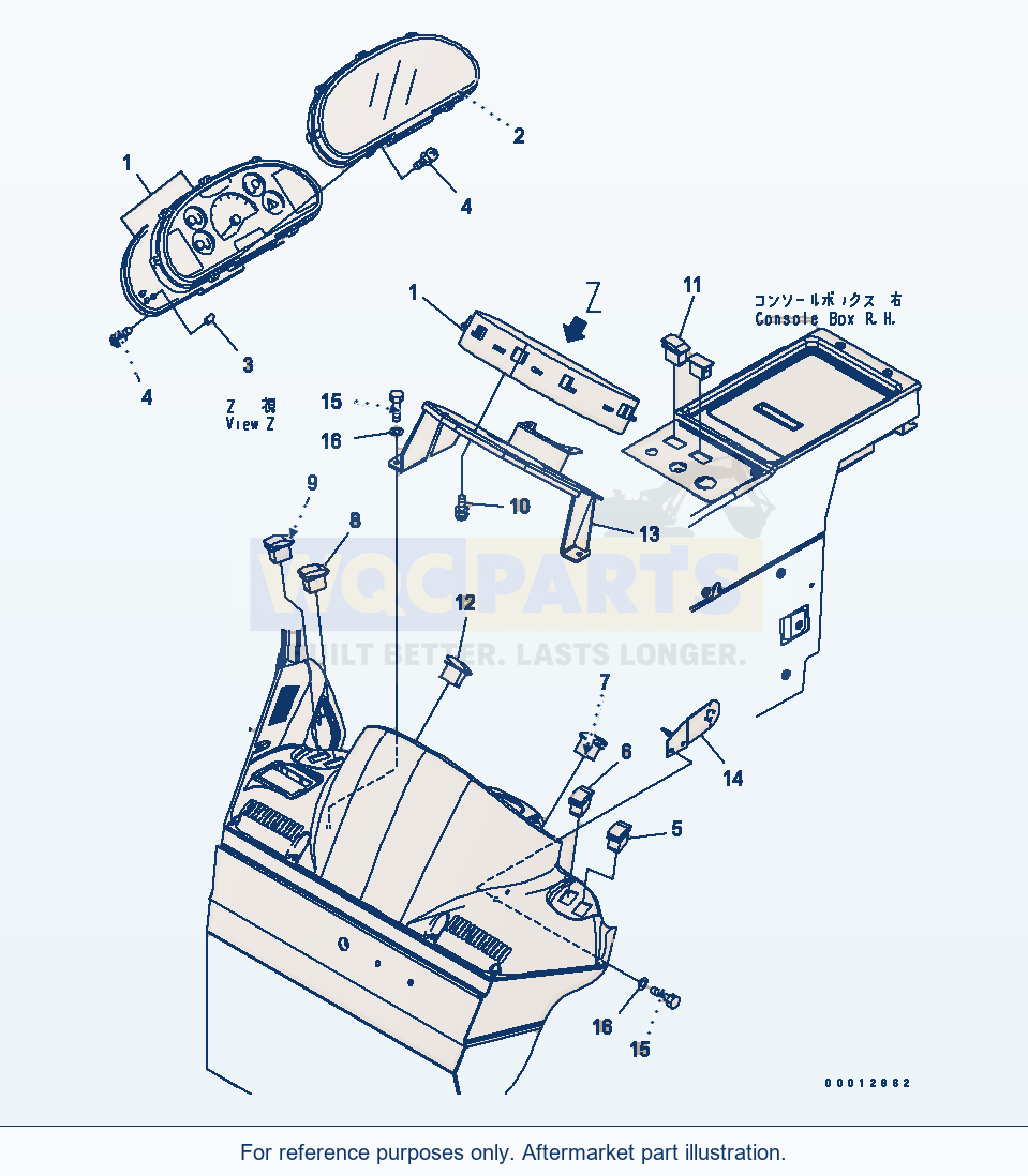 Komatsu WA270-5 Floor (Main Monitor) (For E.C.S.S) parts diagram