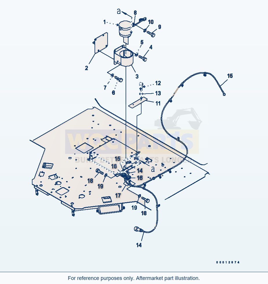 Komatsu WA270-5 Tachograph parts diagram