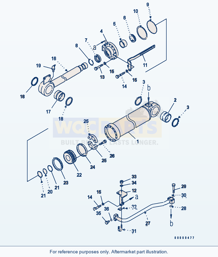 Komatsu WA270-5 Bucket Cylinder (Inner Parts) (Z-Bar) parts diagram
