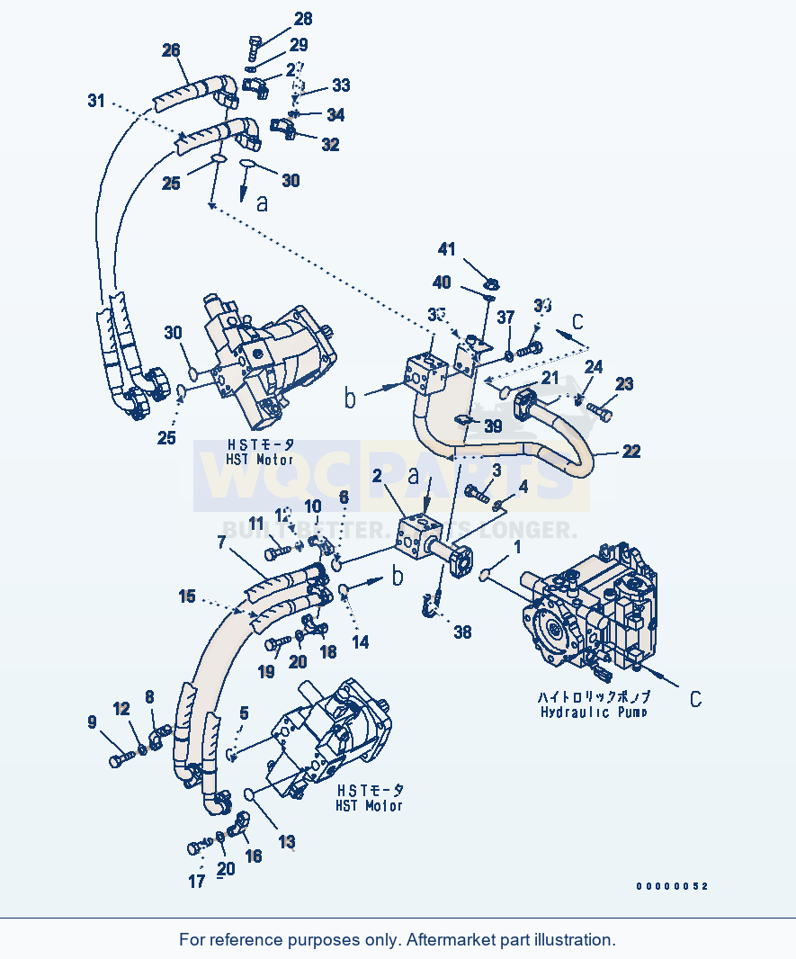 Komatsu WA270-5 Hst Oil Line (Main Line) parts diagram