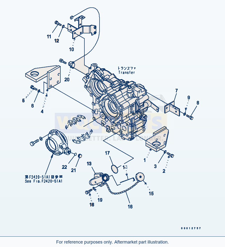 Komatsu WA270-5 Transfer Mount (Snow Removing Spec.) parts diagram
