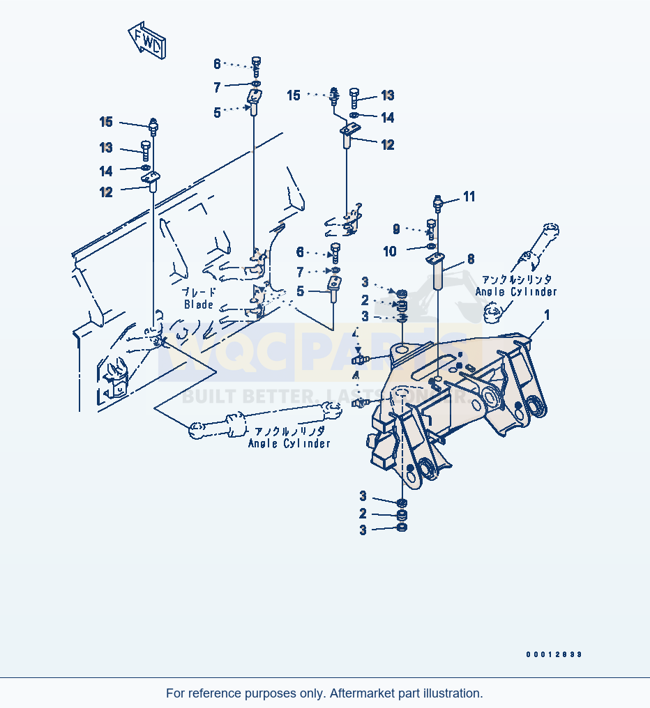 Komatsu WA270-5 Blade (Carrier) (P.A.P.) parts diagram