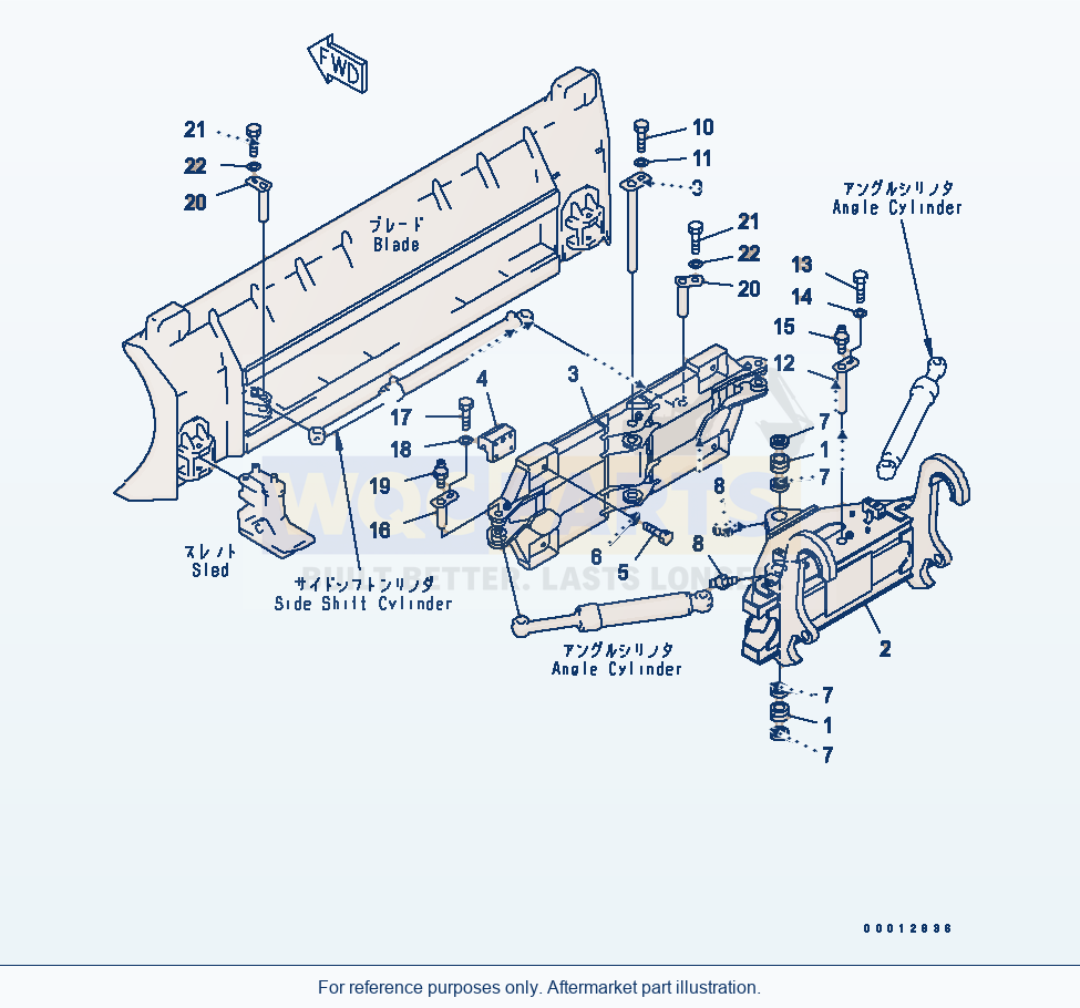 Komatsu WA270-5 Blade (Carrier) (S.P.A.P.) (With Multi Coupler) parts diagram