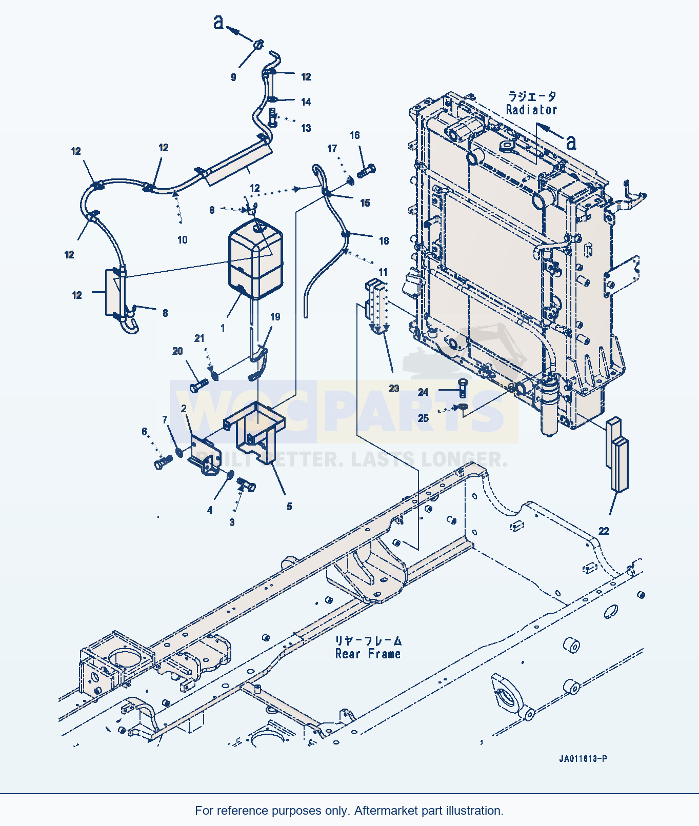 Komatsu WA270-7 Radiator, Reservoir Tank (#80001-) parts diagram
