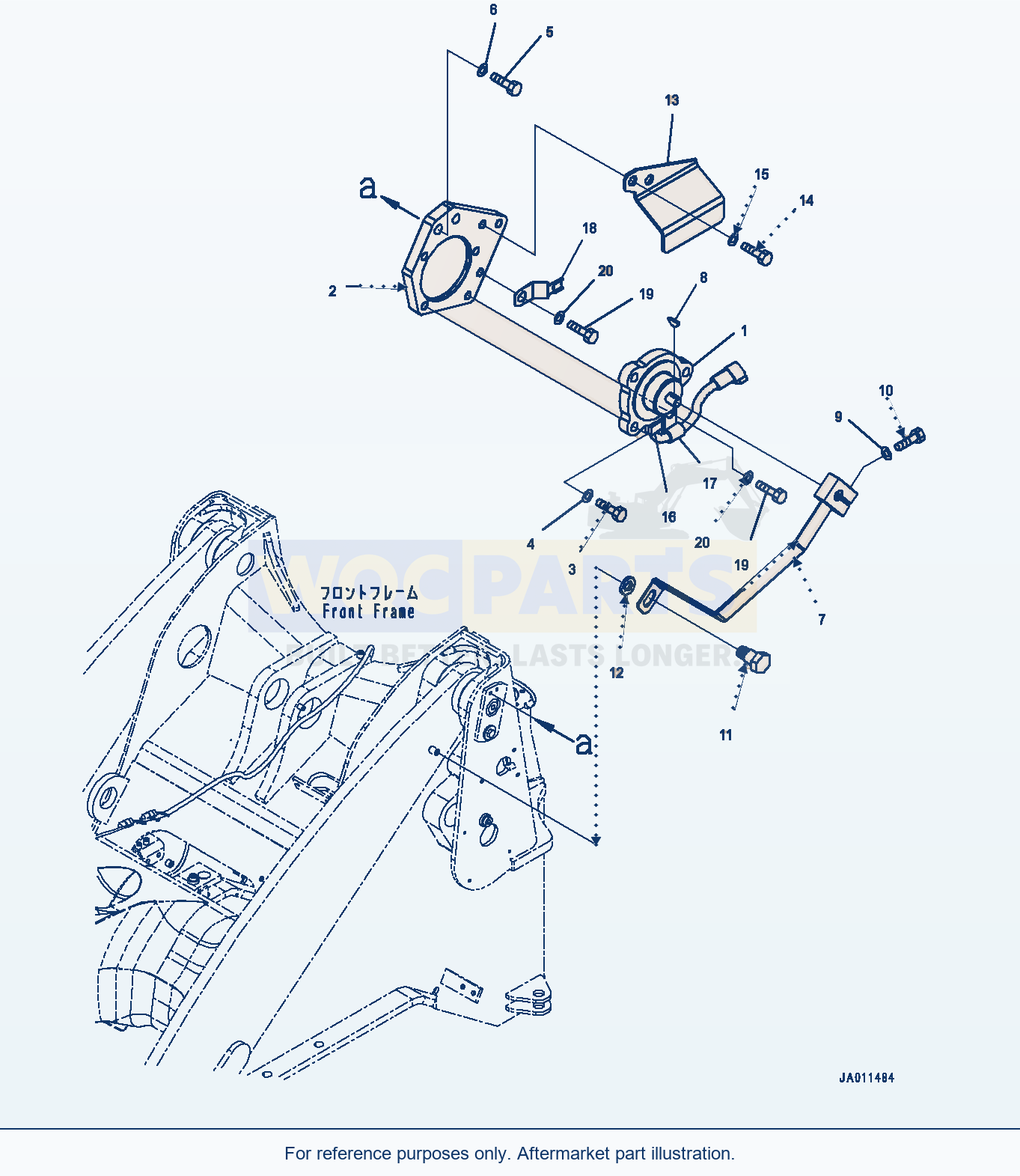 Komatsu WA270-7 Front Wiring Harness, Sensor (#80001-) parts diagram