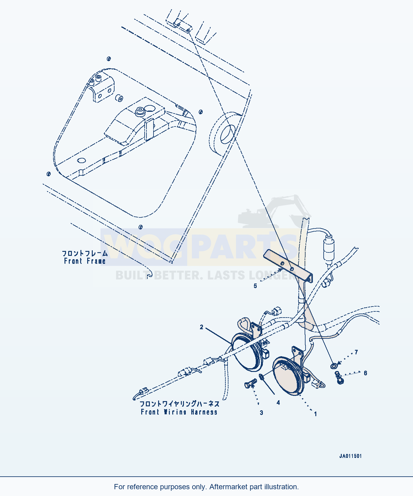 Komatsu WA270-7 Horn (#80001-) parts diagram
